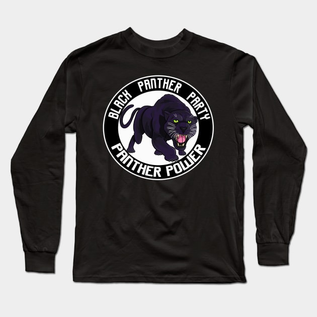 Black Panther Party Logo Long Sleeve T-Shirt by Noseking